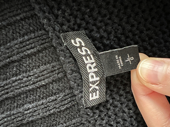 Express | Black Knit Open Front Cardigan - Picture 3 of 5